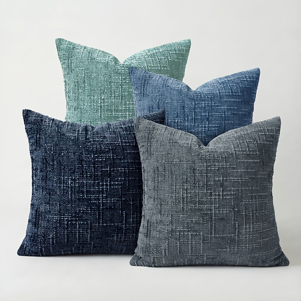 Chenille Cushion Cover Set – 4pcs Pillow Covers product detail photo for bedroom