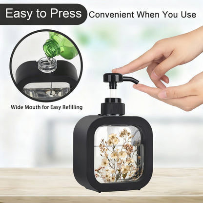 Floral Soap Dispenser – Vintage-Style Pump Bottle product detail photo for living room