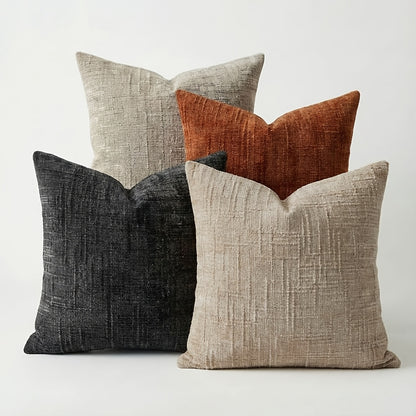 Chenille Cushion Cover Set – 4pcs Pillow Covers product detail photo for bedroom