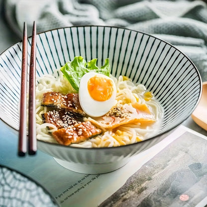4-Piece Japanese Ceramic Bowl Set - Dining and Ramen Bowls product detail photo for kitchen