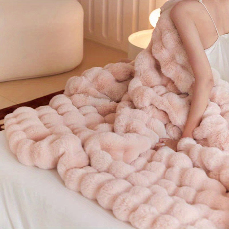 Plush Fleece Throw Blanket - Sofa and Bed Layer product detail photo for bedroom