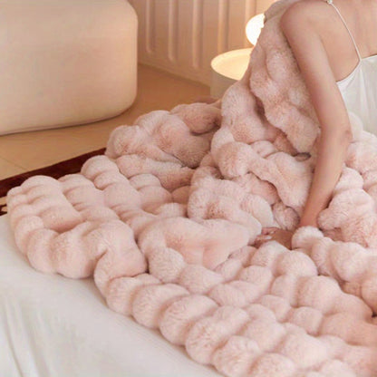 Plush Fleece Throw Blanket - Sofa and Bed Layer product detail photo for bedroom
