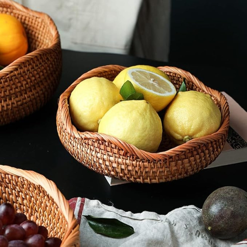 Rattan Basket Hand-Woven By BreezeWeave Decorative Home Storage