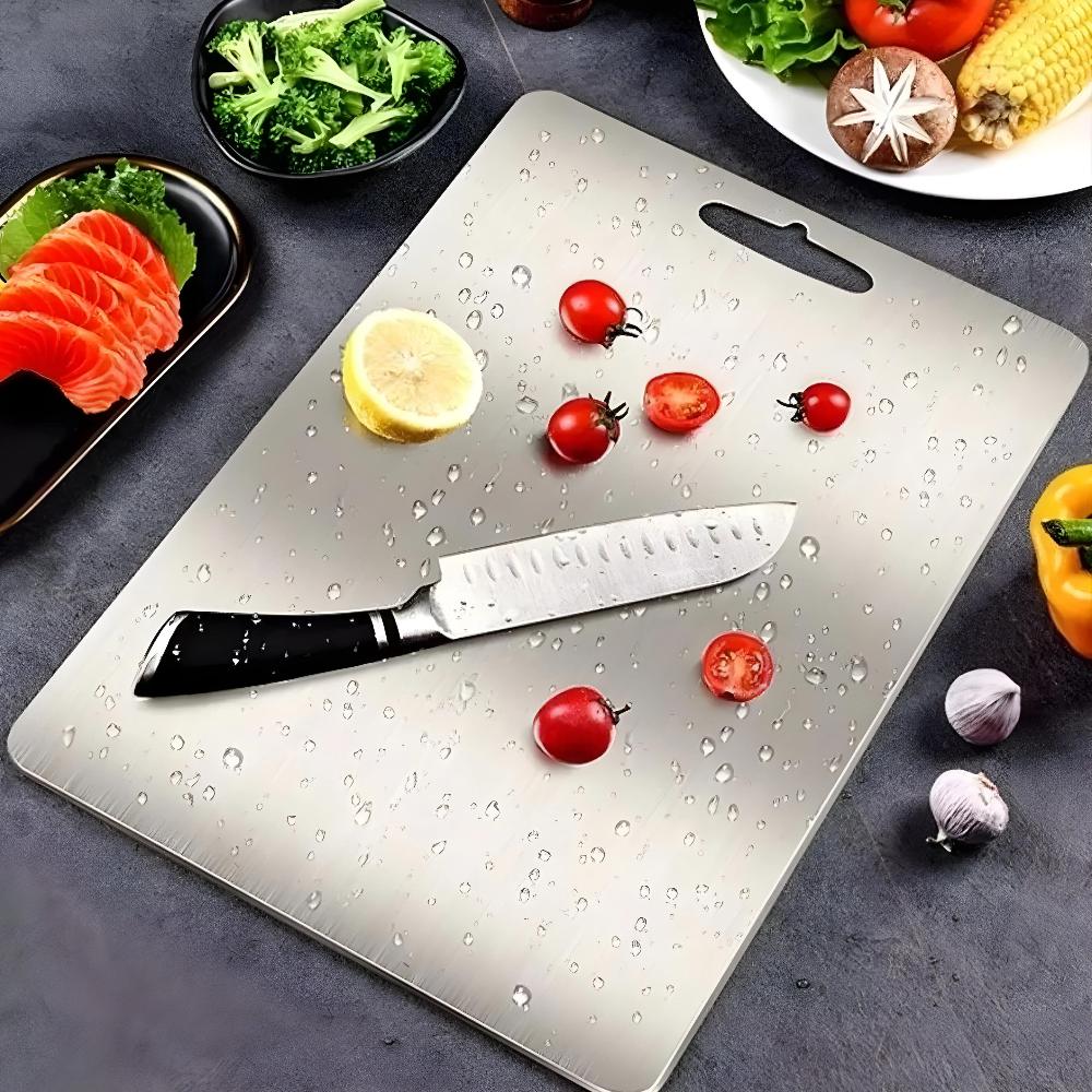 Steel Cutting Board CleanEdge Double-Sided Hygienic Prep Surface For Modern Kitchens