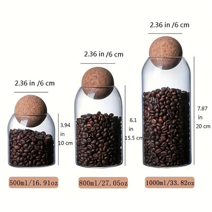 Glass Storage Jar Set – Sealed Kitchen Containers (Set of 3) product detail photo for kitchen