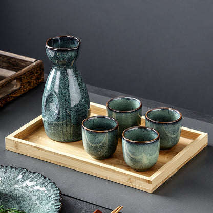 Ceramic Sake Set – Sake Pot with Matching Cup