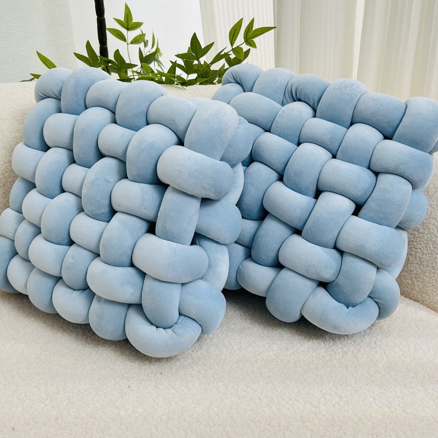 Knotted Cushion Set – Sculptural Accent (Set of 2) product detail photo for bedroom