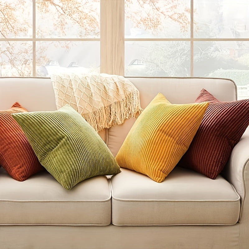 Velvet Cushion Cover Set – 3pcs Reversible Pillow Covers product detail photo for bedroom