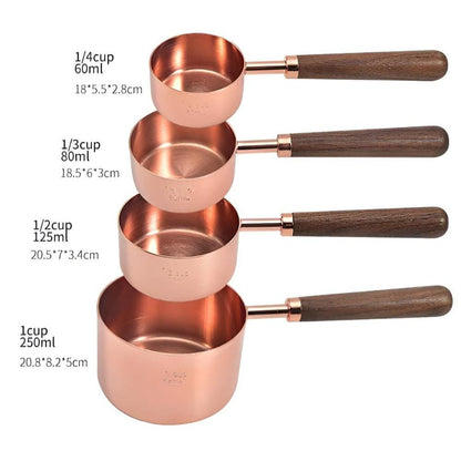 Copper Measuring Cups And Spoons Set GlowMeasure For Calm Intentional Kitchens