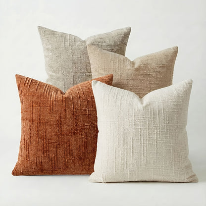 Chenille Cushion Cover Set – 4pcs Pillow Covers product detail photo for bedroom