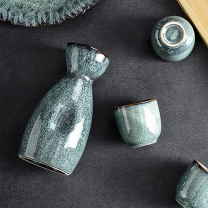 Ceramic Sake Set – Sake Pot with Matching Cup
