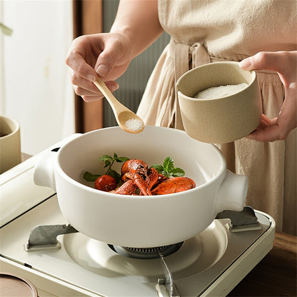 Ceramic Spice Jar with Spoon – Kitchen Seasoning Pot product detail photo for kitchen