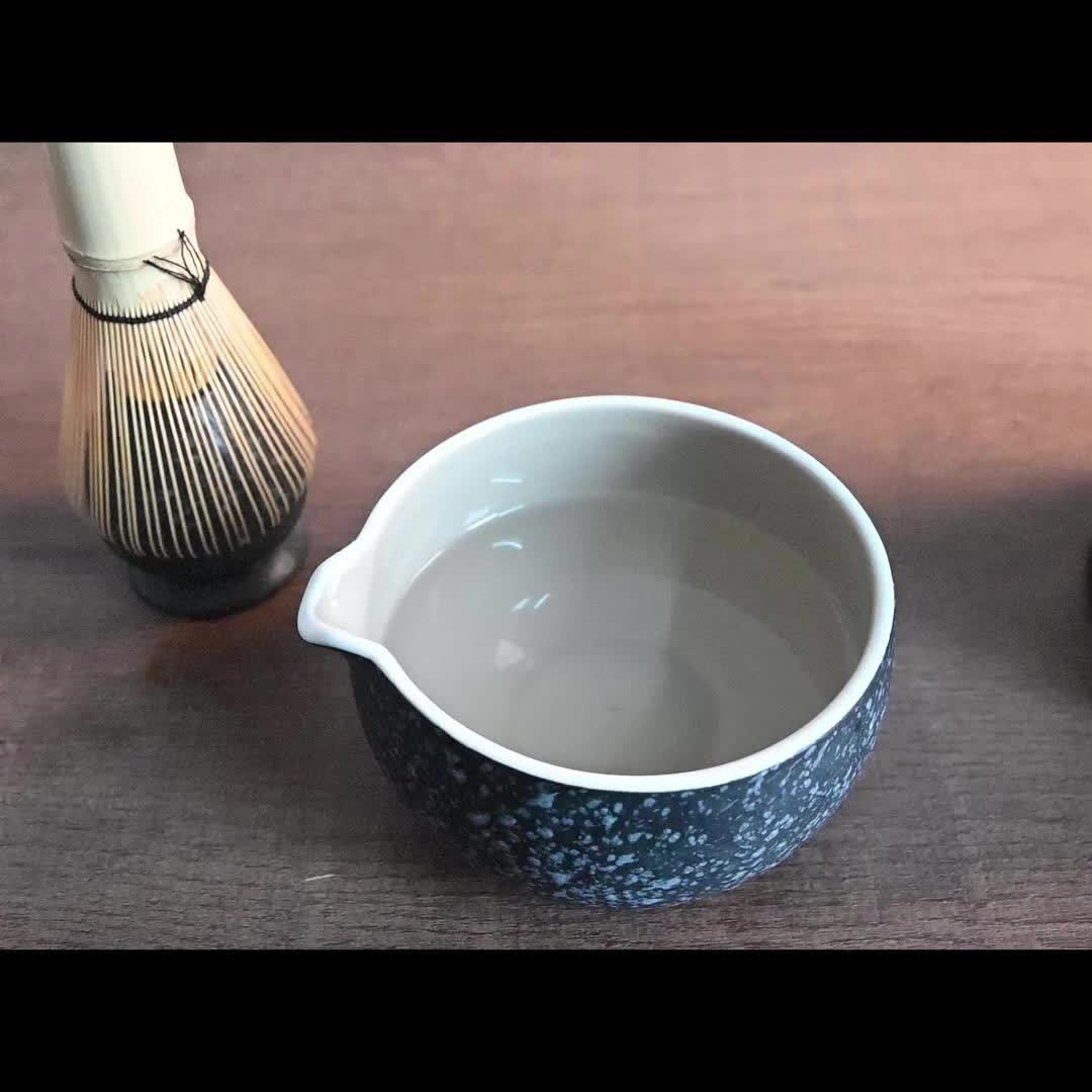 Matcha Tea Set – 6-Piece Ceramic and Bamboo Preparation Kit product detail photo for kitchen