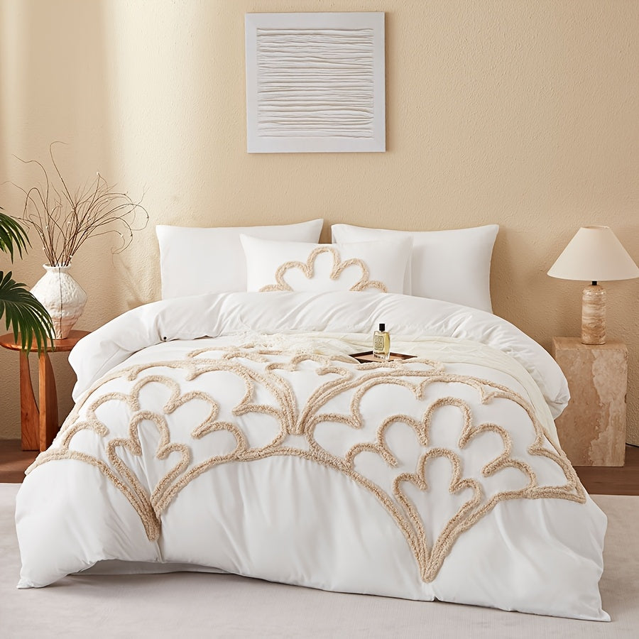 3-Piece Tufted Duvet Cover Set - Washed Bedroom Bedding Set product detail photo for bedroom