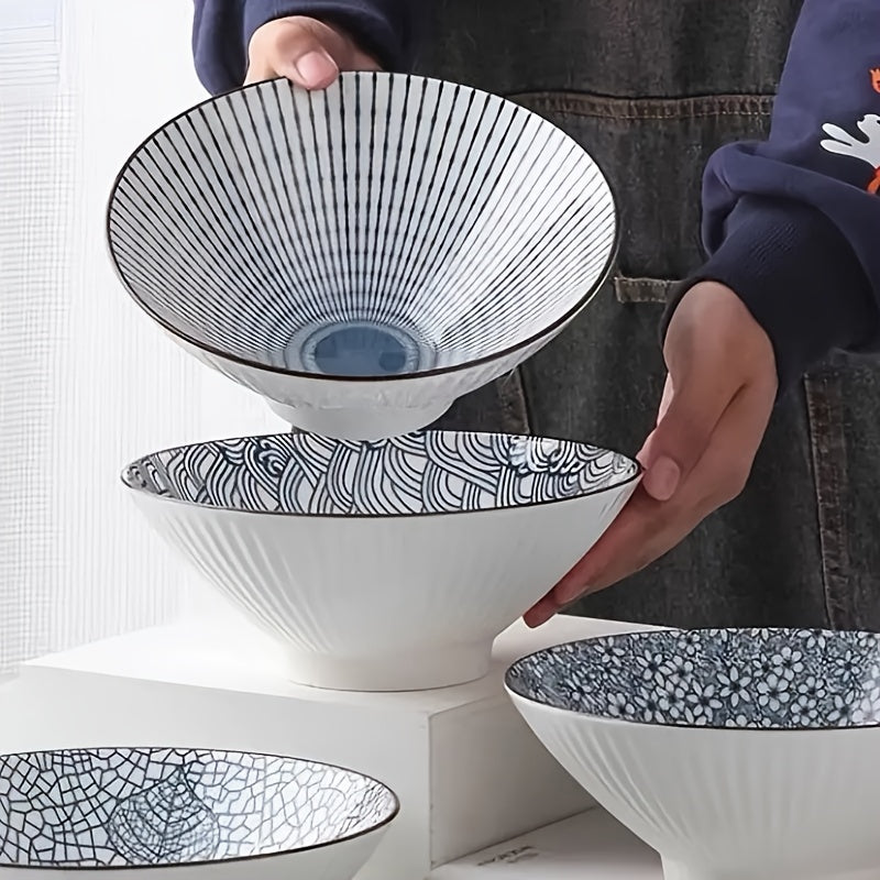 4-Piece Japanese Ceramic Bowl Set - Dining and Ramen Bowls lifestyle product photo for kitchen