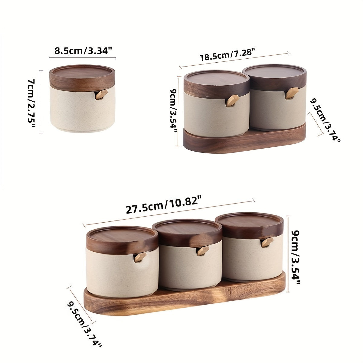 Ceramic Spice Jar with Spoon – Kitchen Seasoning Pot product detail photo for kitchen