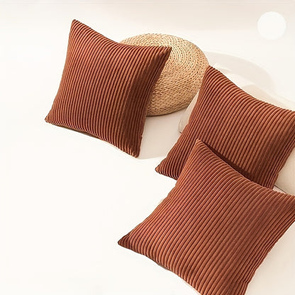 Velvet Cushion Cover Set – 3pcs Reversible Pillow Covers product detail photo for bedroom