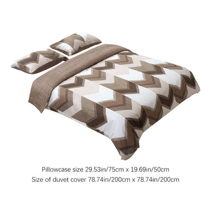 Geometric Stripe Duvet Cover Set - Washed Bedroom Bedding Set product detail photo for bedroom