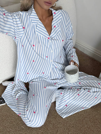 Women’s Pajama Set – Long Sleeve Top and Pants