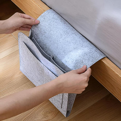 Bedside Storage Organizer – Minimal Hanging Caddy for Bed Frame product detail photo for bedroom