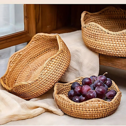 Rattan Basket Hand-Woven By BreezeWeave Decorative Home Storage