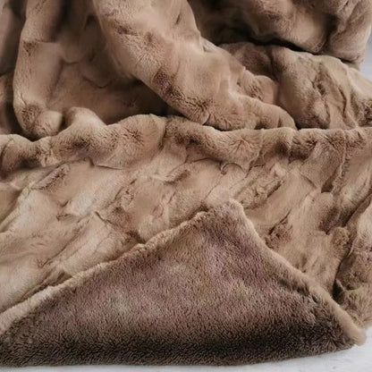 Brushed Flannel Throw Blanket – Mid-Weight Sofa & Bed Layer