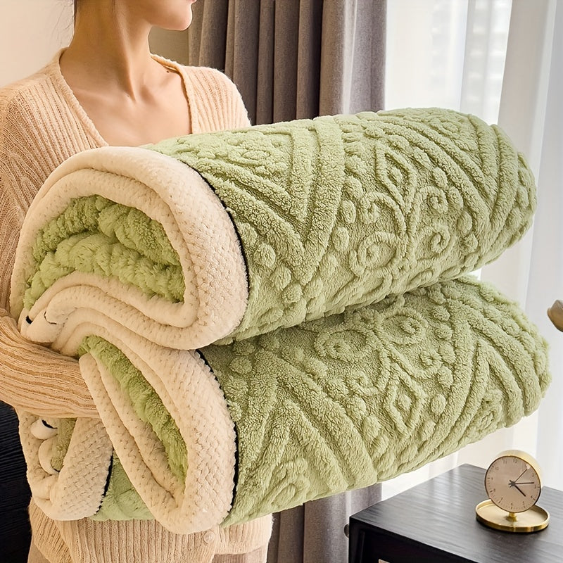 Flannel Throw Blanket – Thick Sofa and Bed Layer product detail photo for bedroom