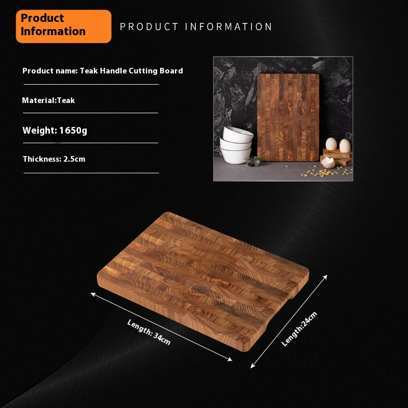 Teak Wood Cutting Board - Kitchen Prep and Serving Board product detail photo for kitchen
