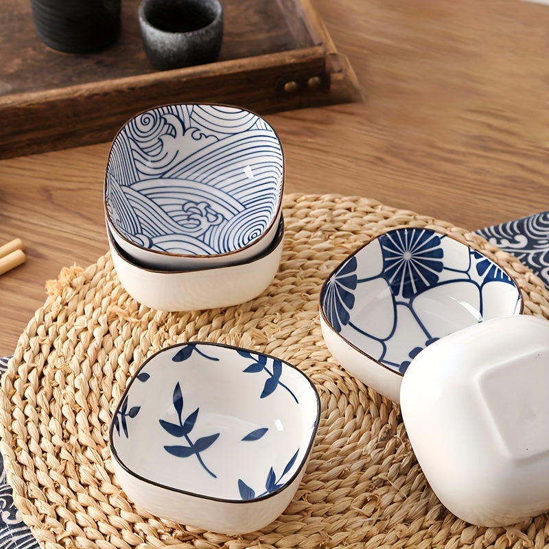 Ceramic Japanese Sauce Dish Set – Small Serving Plates (Set of 6) room setting lifestyle photo for kitchen