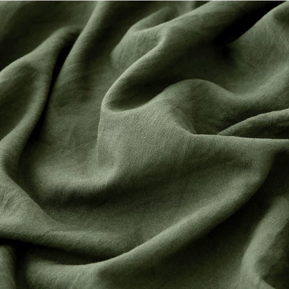 Military Green Duvet Cover Set - Washed Bedroom Bedding Set specification and dimensions reference for bedroom