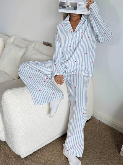 Women’s Pajama Set – Long Sleeve Top and Pants