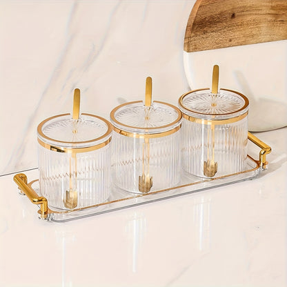 Kitchen Storage Jar Set – Multi-Compartment Condiment Containers product detail photo for kitchen