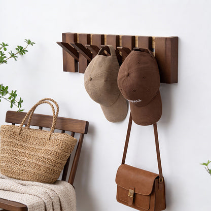 Wooden Wall Coat Rack - Entryway Wall Hooks lifestyle product photo for entryway