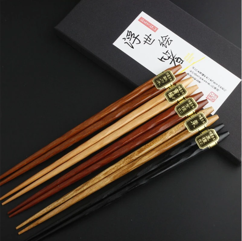 Wooden Chopsticks – Japanese-Style Reusable Dining Utensils specification and dimensions reference for kitchen