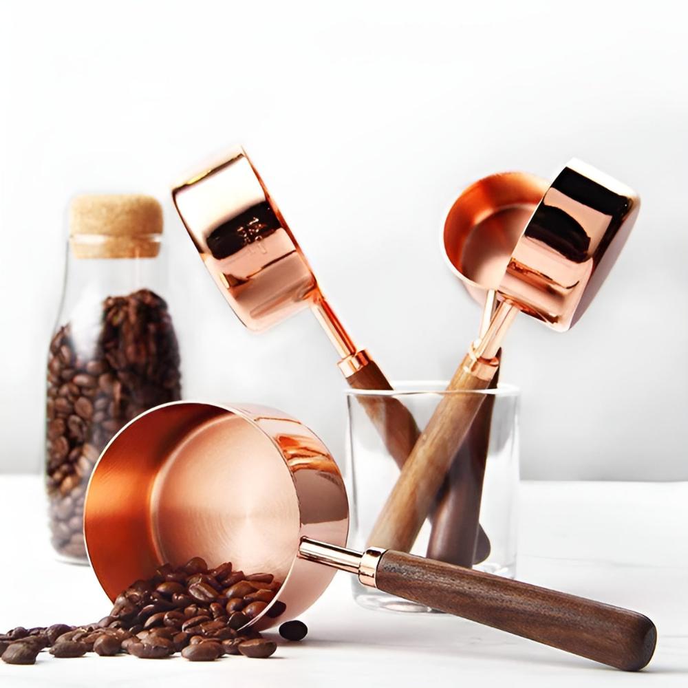 Copper Measuring Cups And Spoons Set GlowMeasure For Calm Intentional Kitchens