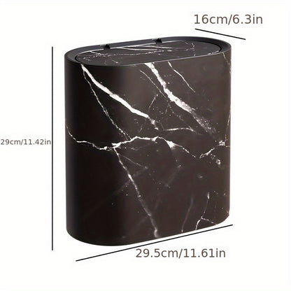 Round Lidded Trash Can - Bathroom and Desk Bin product detail photo for bathroom