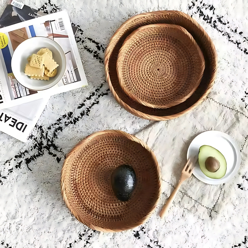 Rattan Basket Hand-Woven By BreezeWeave Decorative Home Storage