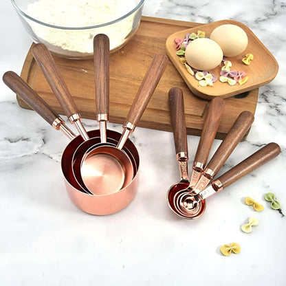 Copper Measuring Cups And Spoons Set GlowMeasure For Calm Intentional Kitchens