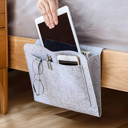 Bedside Storage Organizer – Minimal Hanging Caddy for Bed Frame product detail photo for bedroom