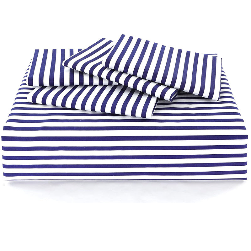 Striped Duvet Cover Set - Washed Bedroom Bedding Set product detail photo for bedroom