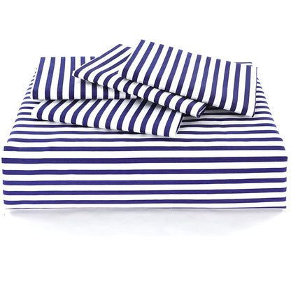 Striped Duvet Cover Set - Washed Bedroom Bedding Set product detail photo for bedroom