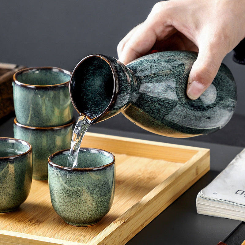 Ceramic Sake Set – Sake Pot with Matching Cup