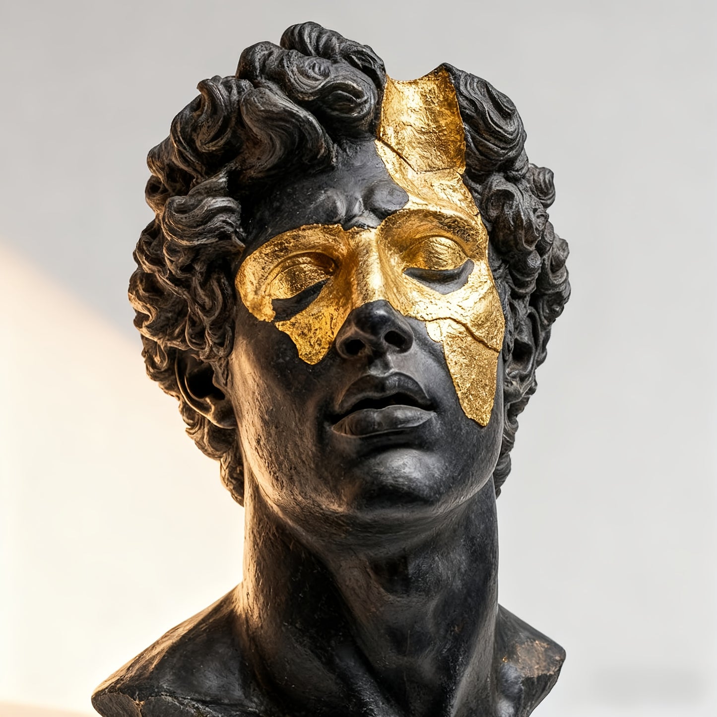 Wood Sculpture "Selene" product detail photo in living room
