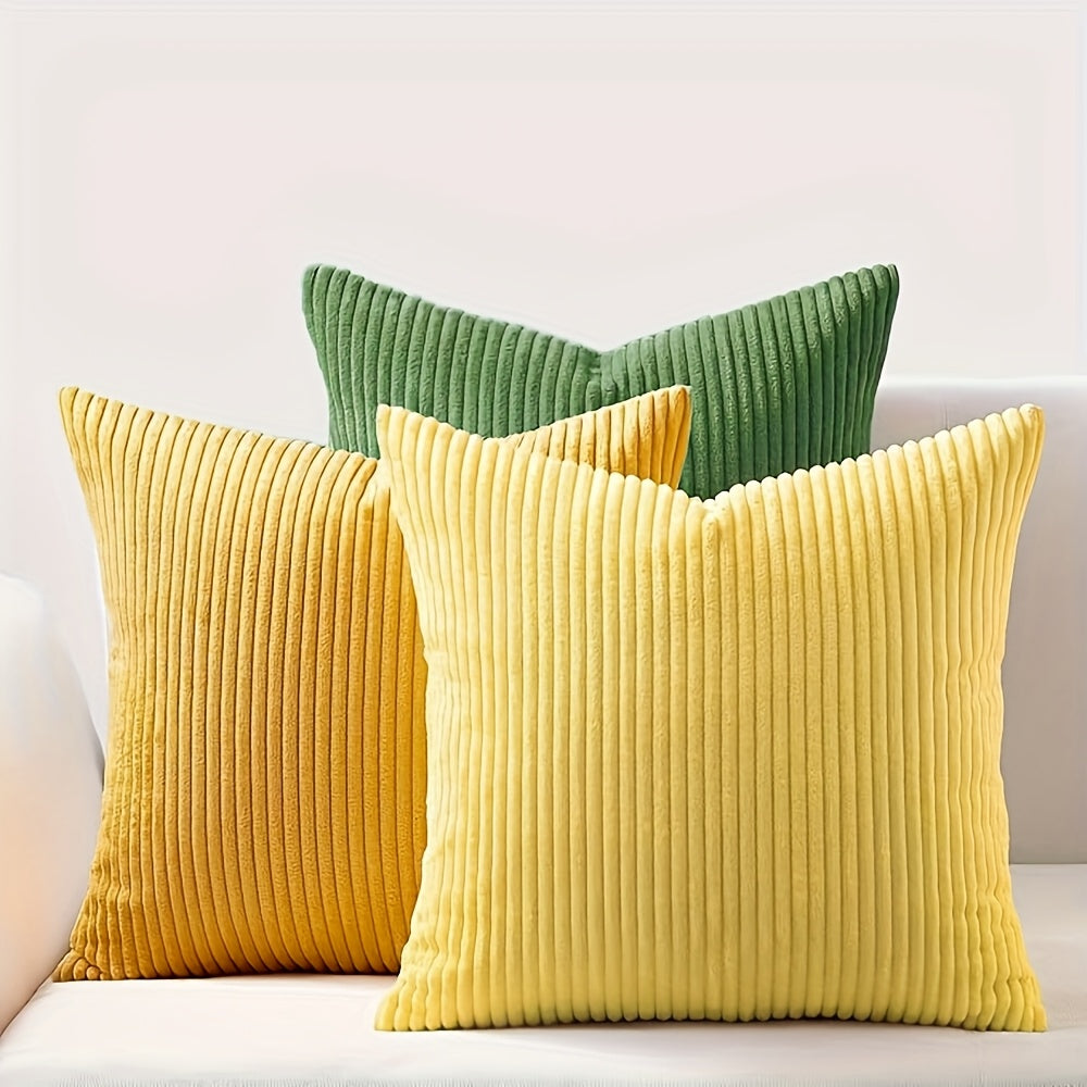 Velvet Cushion Cover Set – 3pcs Reversible Pillow Covers product detail photo for bedroom