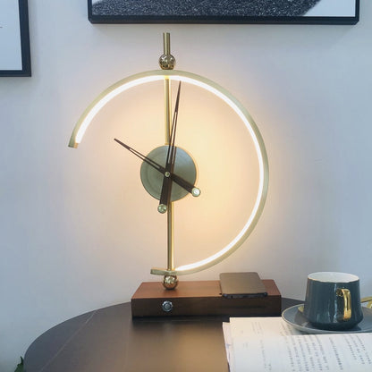Desk Lamp with Clock and Wireless Charger - Bedside and Desk Light product detail photo for bedroom