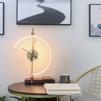 Desk Lamp with Clock and Wireless Charger - Bedside and Desk Light specification and dimensions reference for bedroom
