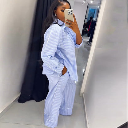 Ensemble pyjama ample à empiècements pour femmes