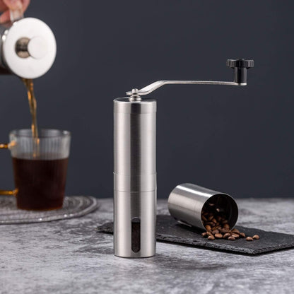 Stainless Steel Manual Coffee Grinder lifestyle product photo in kitchen
