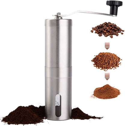 Stainless Steel Manual Coffee Grinder room setting lifestyle photo in kitchen