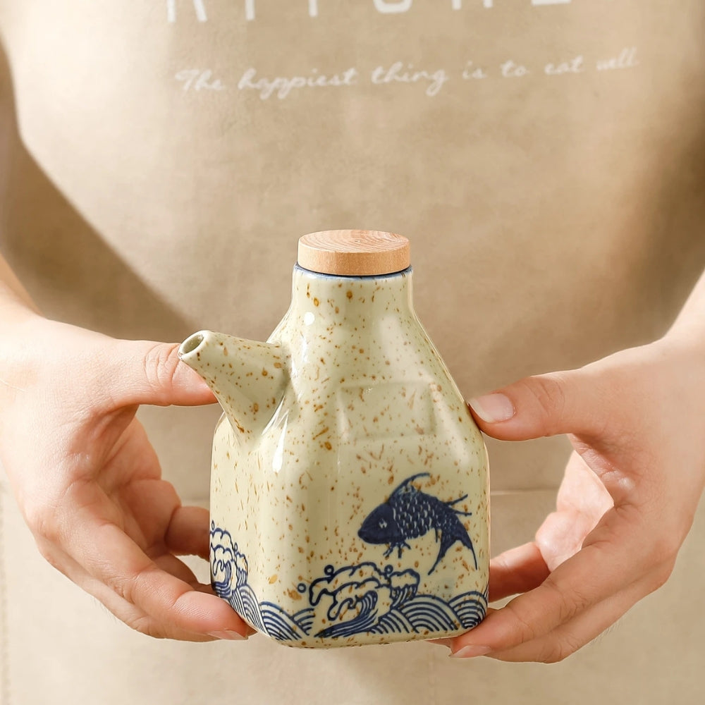 Glass Oil Dispenser Bottle By Shiori Quiet Control For The Modern Kitchen